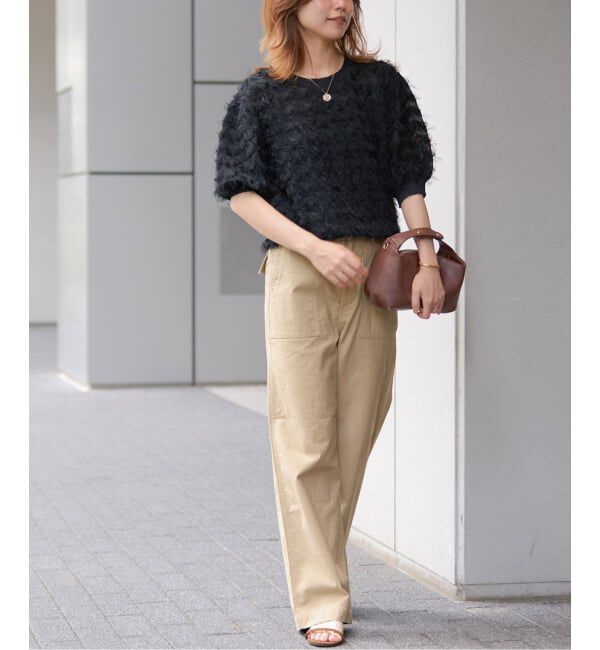 JOURNAL STANDARD relume「《追加予約 / 新色》フリンジハーフスリーブプルオーバー」|ニット・セーター|