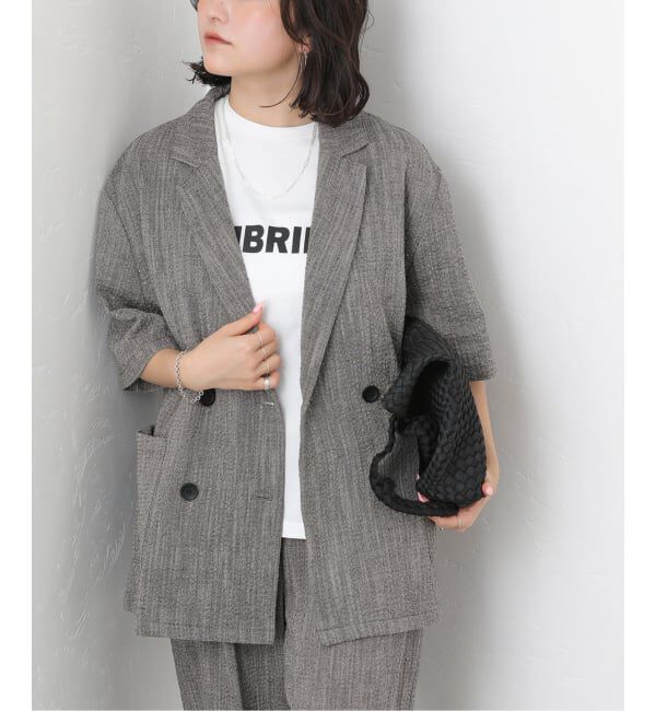 JOURNAL STANDARD relume「《予約》［26SS新作］スラブハーフスリーブジャケット」|テーラードジャケット|グレーA