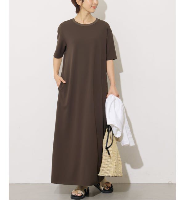 JOURNAL STANDARD relume「《予約》［26SS新作］カットジャージーハーフスリーブワンピース」|ワンピース|ブラウン