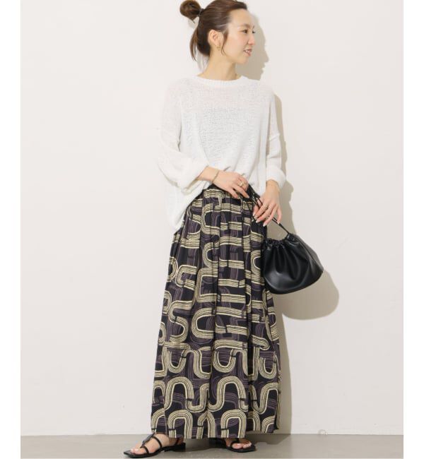 JOURNAL STANDARD relume「《予約》［26SS新作］モダンアフリカンプリントギャザースカート」|スカート|