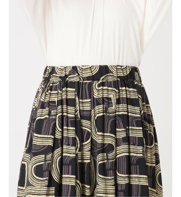 JOURNAL STANDARD relume「《予約》［26SS新作］モダンアフリカンプリントギャザースカート」|スカート|