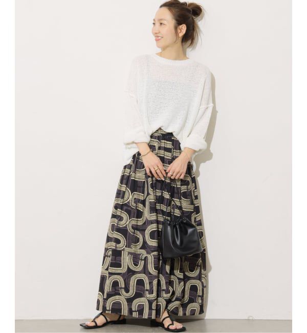 JOURNAL STANDARD relume「《予約》［26SS新作］モダンアフリカンプリントギャザースカート」|スカート|