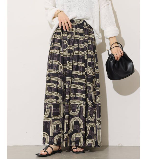 JOURNAL STANDARD relume「《予約》［26SS新作］モダンアフリカンプリントギャザースカート」|スカート|