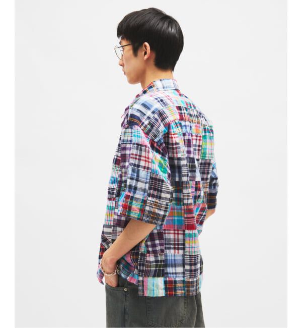 JOURNAL STANDARD「《予約》パッチ マドラス チェック ボックス 半袖 シャツ」|シャツ・ブラウス|