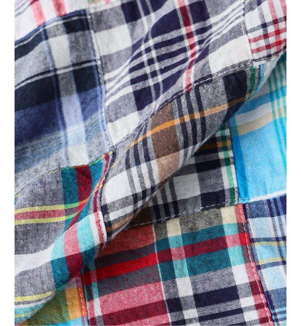 JOURNAL STANDARD「《予約》パッチ マドラス チェック ボックス 半袖 シャツ」|シャツ・ブラウス|