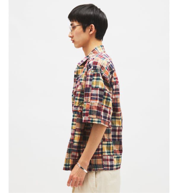 JOURNAL STANDARD「《予約》パッチ マドラス チェック ボックス 半袖 シャツ」|シャツ・ブラウス|