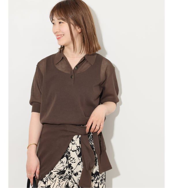JOURNAL STANDARD relume「《予約》シアーニットポロシャツ」|ニット・セーター|
