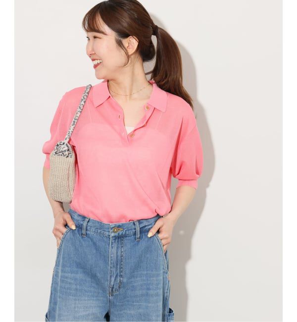 JOURNAL STANDARD relume「《予約》シアーニットポロシャツ」|ニット・セーター|