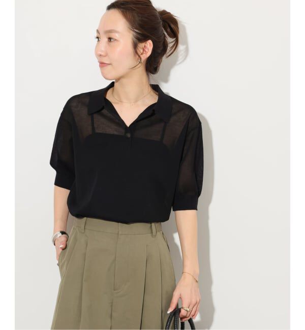 JOURNAL STANDARD relume「《予約》シアーニットポロシャツ」|ニット・セーター|