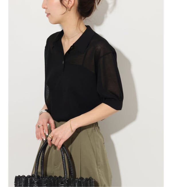 JOURNAL STANDARD relume「《予約》シアーニットポロシャツ」|ニット・セーター|