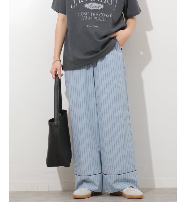 JOURNAL STANDARD relume「《予約》パイピングストライプパンツ」|その他|ブルー