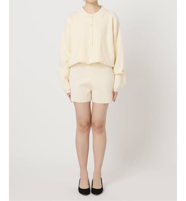 U by SPICK&SPAN「えり付きニットロンパース」|オールインワン|