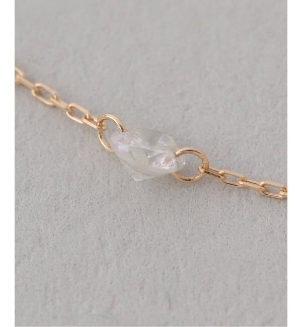 Lilas by Spick&Span「ホールダイヤ1pサイドチェーンネックレス K18」|ネックレス|