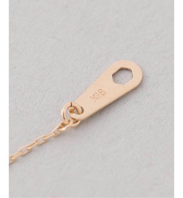 Lilas by Spick&Span「ホールダイヤ1pサイドチェーンネックレス K18」|ネックレス|