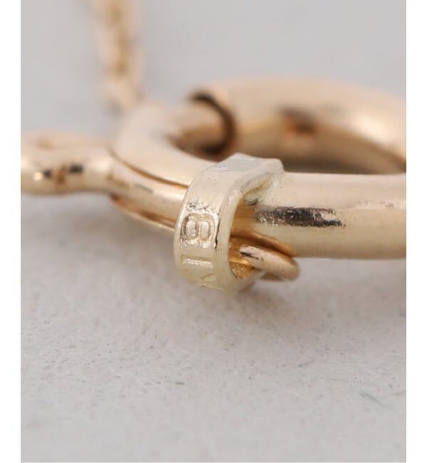 Lilas by Spick&Span「ホールダイヤ1pサイドチェーンネックレス K18」|ネックレス|