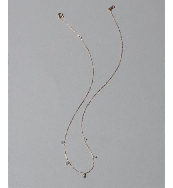 Lilas by Spick&Span「ペアシェイプホールダイヤ5pネックレス K18」|ネックレス|