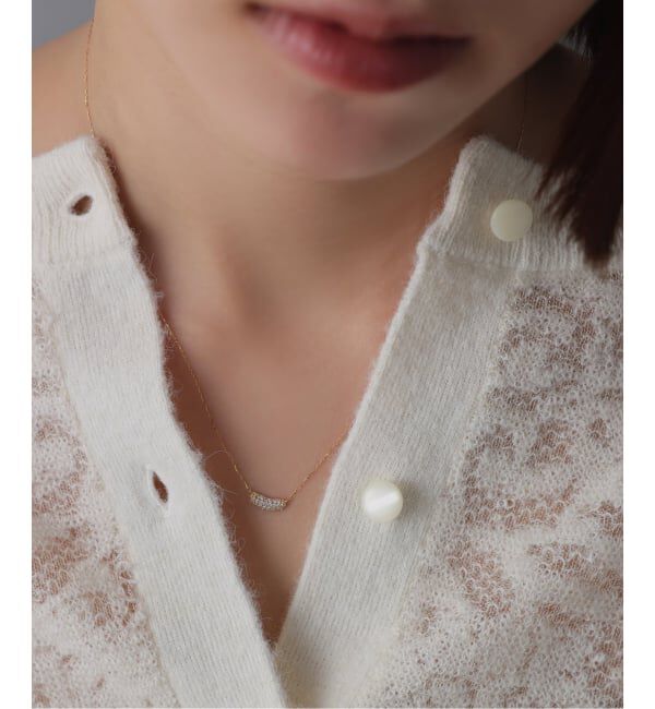 Lilas by Spick&Span「beansパヴェダイヤネックレス K18」|ネックレス|
