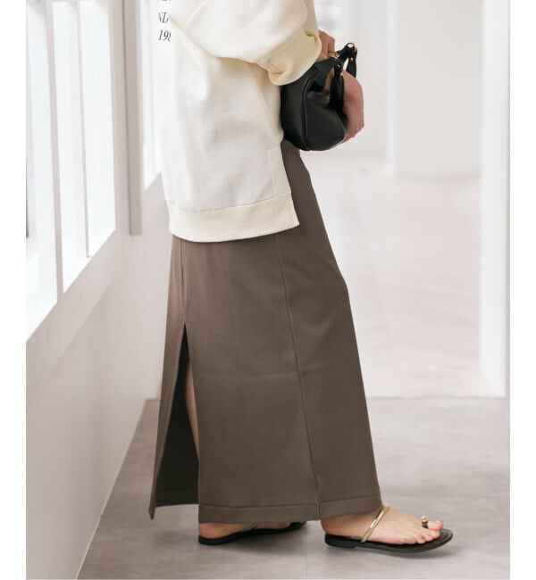 Spick and Span「CO/PEリブタイトスカート」|スカート|