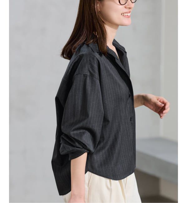 FRAMeWORK「TWストライプショートシャツ」|シャツ・ブラウス|