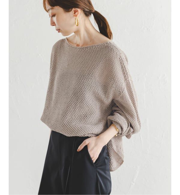 NOBLE「《WEB&ルミネ新宿店限定追加》ペーパーヤーン カノコBACK Vプルオーバー」|ニット・セーター|