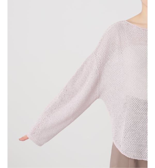 NOBLE「《WEB&ルミネ新宿店限定追加》ペーパーヤーン カノコBACK Vプルオーバー」|ニット・セーター|