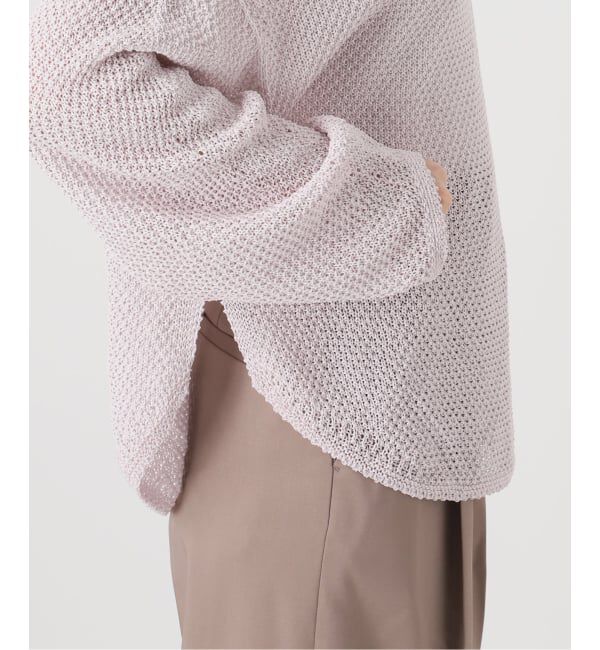 NOBLE「《WEB&ルミネ新宿店限定追加》ペーパーヤーン カノコBACK Vプルオーバー」|ニット・セーター|