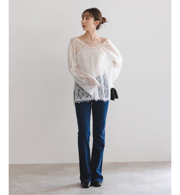 NOBLE「《追加予約》サラサシアーレースブラウス」|シャツ・ブラウス|