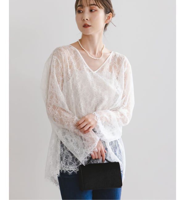 NOBLE「《追加予約》サラサシアーレースブラウス」|シャツ・ブラウス|