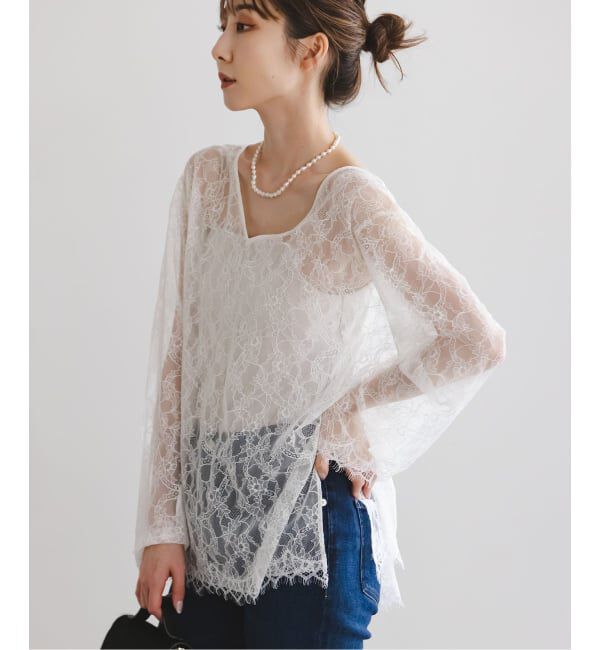 NOBLE「《追加予約》サラサシアーレースブラウス」|シャツ・ブラウス|
