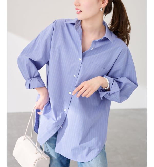 FRAMeWORK「≪予約≫ルーズスリーブロングシャツ」|シャツ・ブラウス|サックスブルー