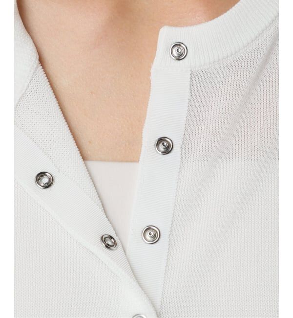 U by SPICK&SPAN「《予約》ウォッシャブルドットボタンニットカーディガン」|カーディガン|