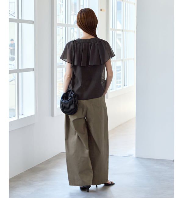 U by SPICK&SPAN「《予約》ルーズタックチノパンツ」|チノ|