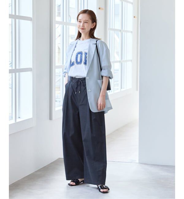 U by SPICK&SPAN「《予約》ルーズタックチノパンツ」|チノ|