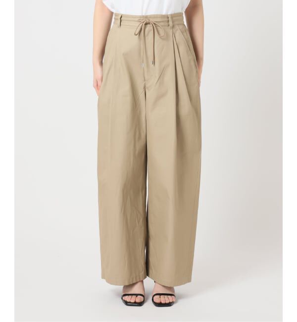 U by SPICK&SPAN「《予約》ルーズタックチノパンツ」|チノ|