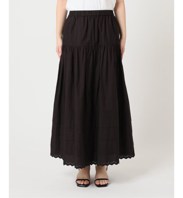 U by SPICK&SPAN「《予約》コットンポプリンタックフレアスカート」|スカート|