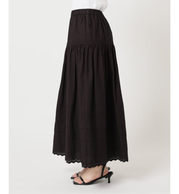 U by SPICK&SPAN「《予約》コットンポプリンタックフレアスカート」|スカート|