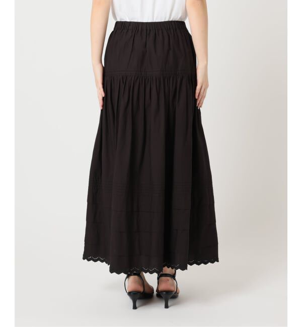 U by SPICK&SPAN「《予約》コットンポプリンタックフレアスカート」|スカート|