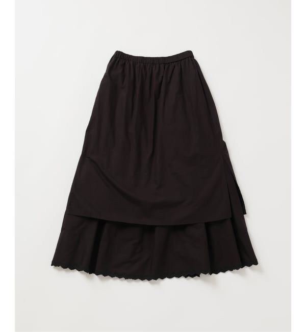 U by SPICK&SPAN「《予約》コットンポプリンタックフレアスカート」|スカート|