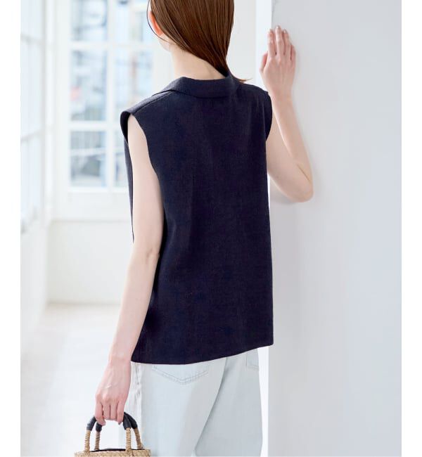 U by SPICK&SPAN「《予約》ブークレノースリーブニット」|ニット・セーター|