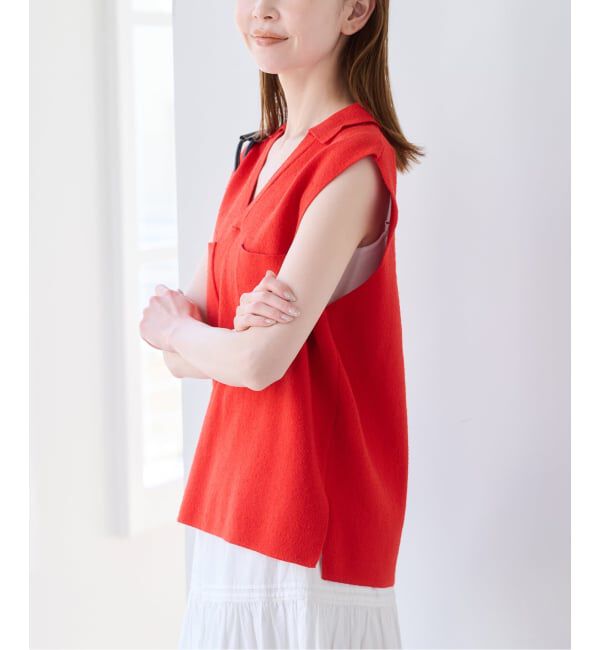 U by SPICK&SPAN「《予約》ブークレノースリーブニット」|ニット・セーター|