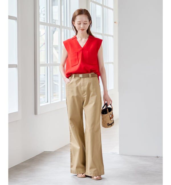 U by SPICK&SPAN「《予約》ブークレノースリーブニット」|ニット・セーター|