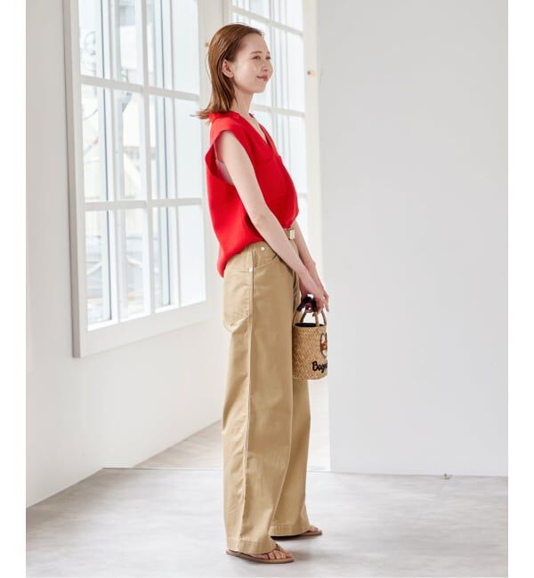 U by SPICK&SPAN「《予約》ブークレノースリーブニット」|ニット・セーター|