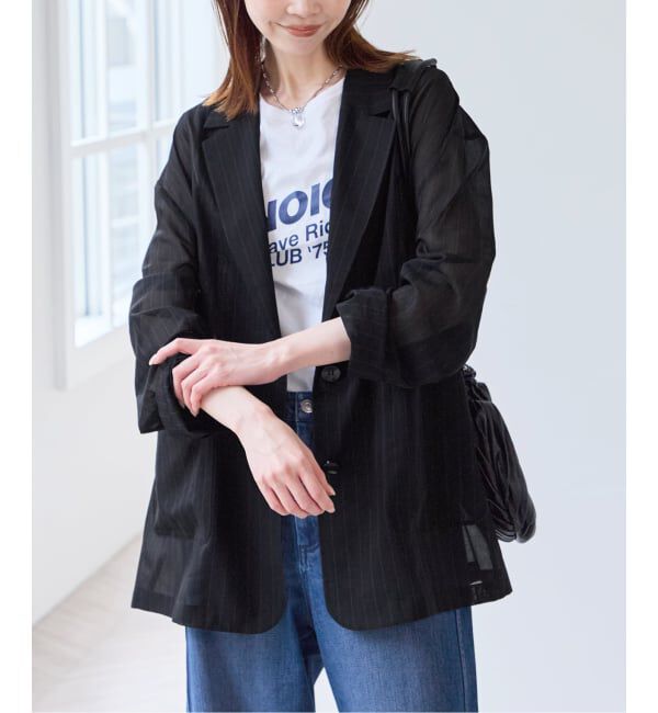 U by SPICK&SPAN「《予約》シアーオーバージャケット」|テーラードジャケット|