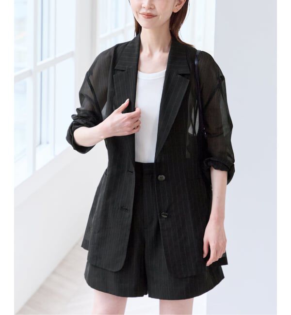 U by SPICK&SPAN「《予約》シアーオーバージャケット」|テーラードジャケット|