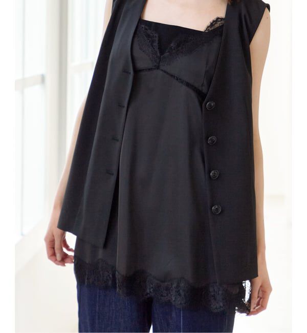 U by SPICK&SPAN「《予約》サテンレースキャミ」|キャミソール|