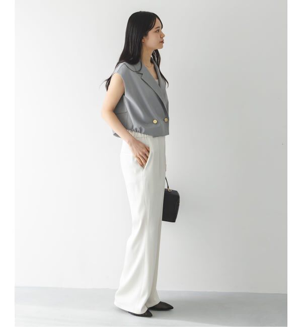 NOBLE「《予約・セットアップ対応》エステルツイルショートジレブラウス」|シャツ・ブラウス|