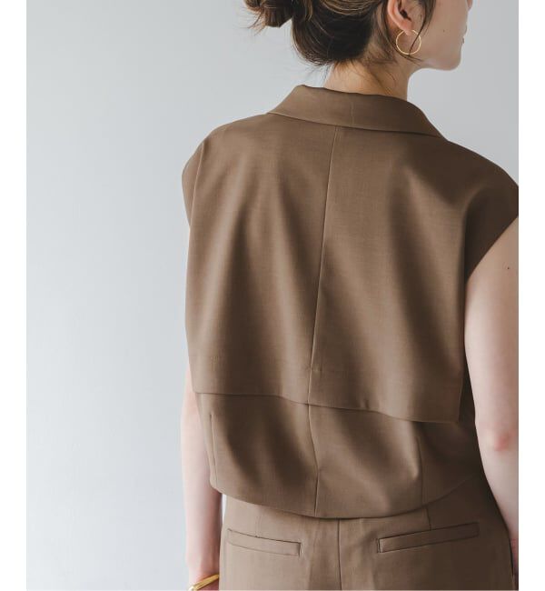 NOBLE「《予約・セットアップ対応》エステルツイルショートジレブラウス」|シャツ・ブラウス|