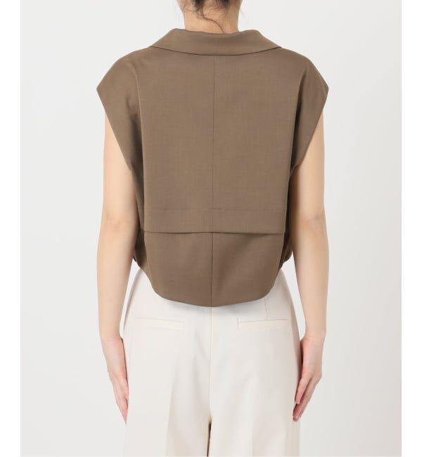 NOBLE「《予約・セットアップ対応》エステルツイルショートジレブラウス」|シャツ・ブラウス|