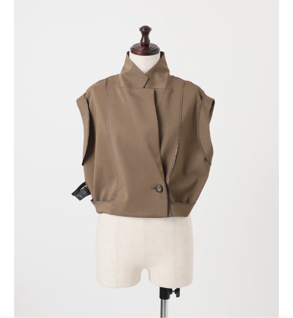 NOBLE「《予約・セットアップ対応》エステルツイルショートジレブラウス」|シャツ・ブラウス|