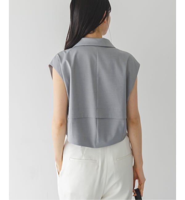 NOBLE「《予約・セットアップ対応》エステルツイルショートジレブラウス」|シャツ・ブラウス|